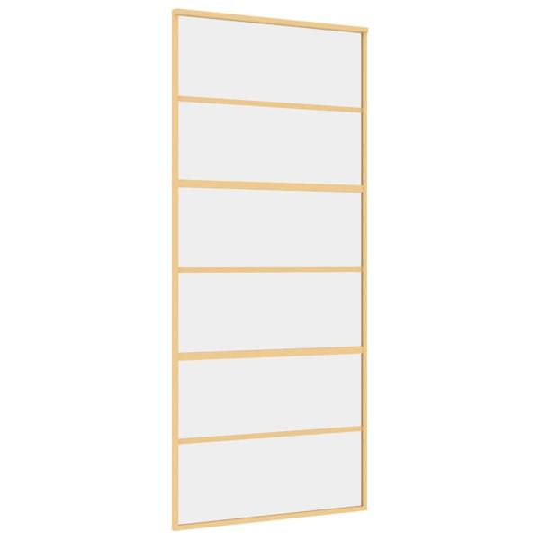 Schiebetür Golden 90x205 cm ESG-Klarglas und Aluminium