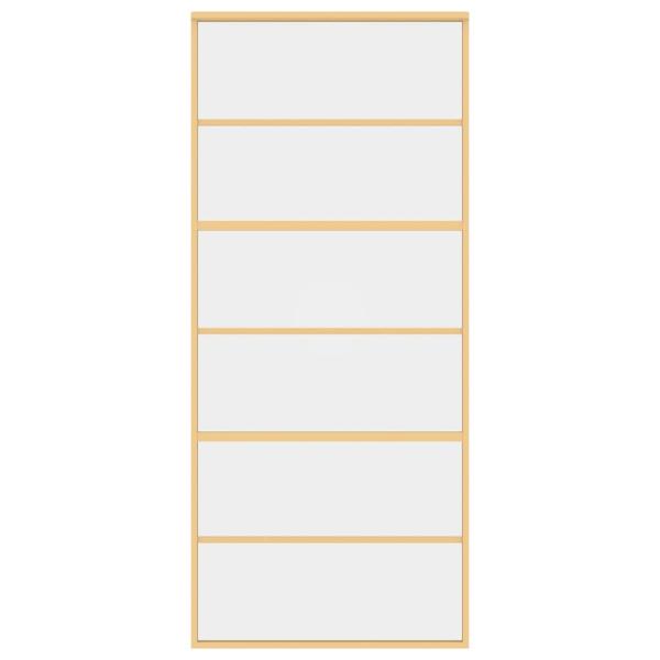 Schiebetür Golden 90x205 cm ESG-Klarglas und Aluminium