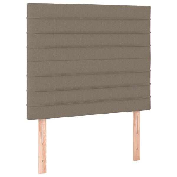 Boxspringbett mit Matratze & LED Taupe 120x190 cm Stoff