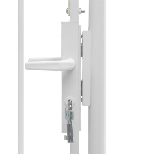 Gartentor Woerden Stahl 1x1,25 m Weiß