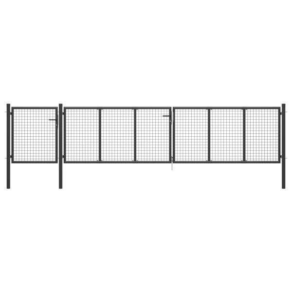 ARDEBO.de - Gartentor Stahl 500×100 cm Anthrazit