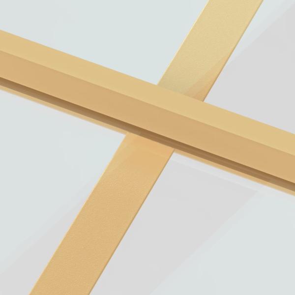 Innentür Schlank Golden 93x201,5 cm Hartglas und Aluminium