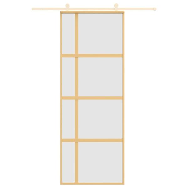 Schiebetür Golden 76x205 cm Matt ESG-Glas und Aluminium