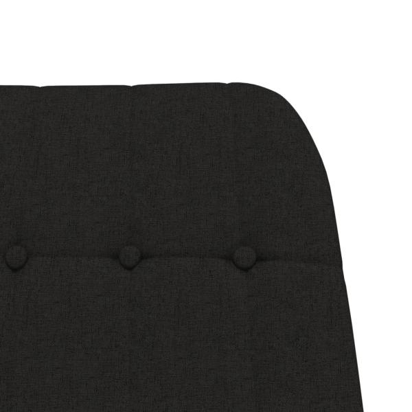 Schaukelstuhl mit Fußhocker Schwarz Stoff