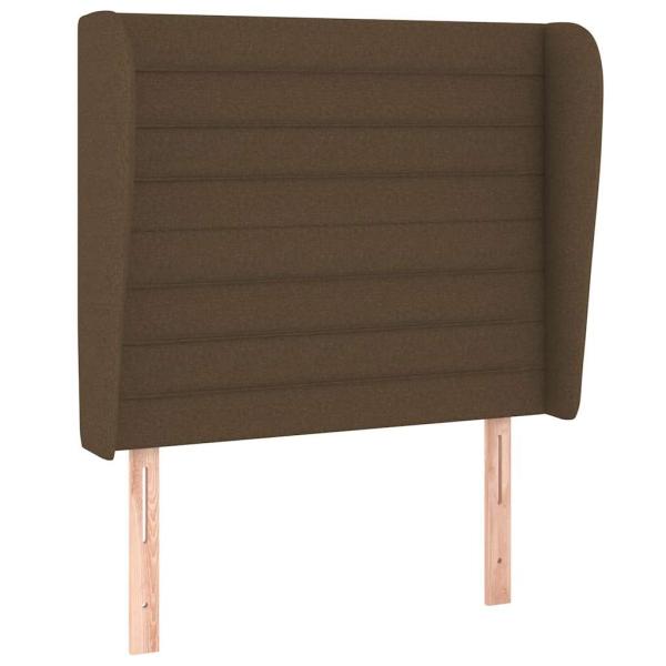 Boxspringbett mit Matratze Dunkelbraun 100x200 cm Stoff