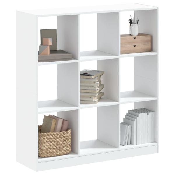 ARDEBO.de - B?cherregal Wei? 102x32x108 cm Holzwerkstoff