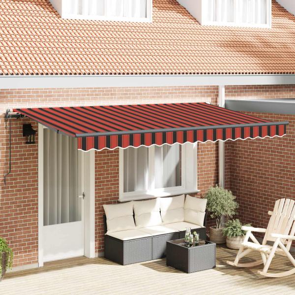 Einziehbare Markise Orange 350 x 200 cm Stoff