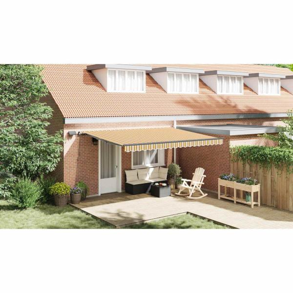 Einziehbare Markise Mehrfarbig 450 x 350 cm Stoff