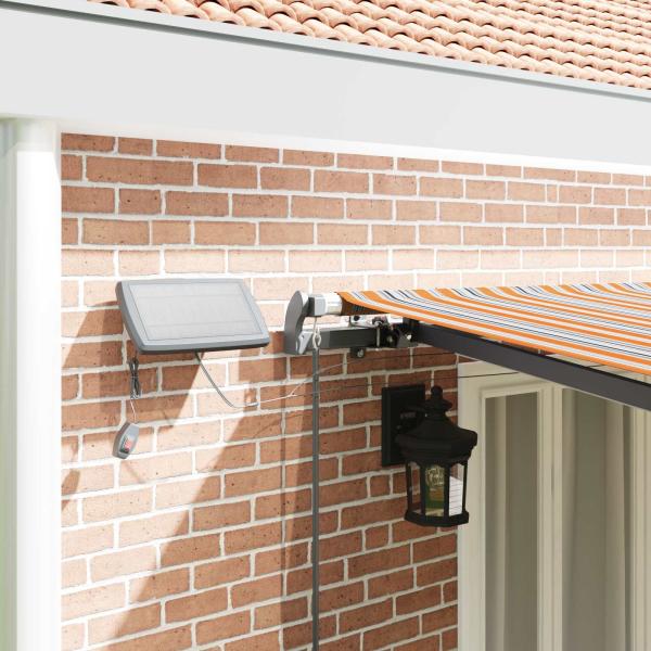 Ausziehbare Markise Mehrfarbig 600 x 300 cm Stoff und Aluminium
