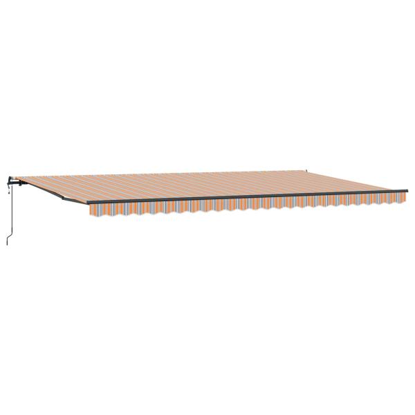 Ausziehbare Markise Mehrfarbig 600 x 300 cm Stoff und Aluminium