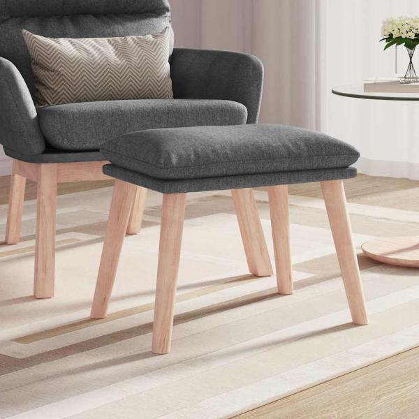 ARDEBO.de - Fußhocker Hellgrau 45x29,5x35 cm Stoff