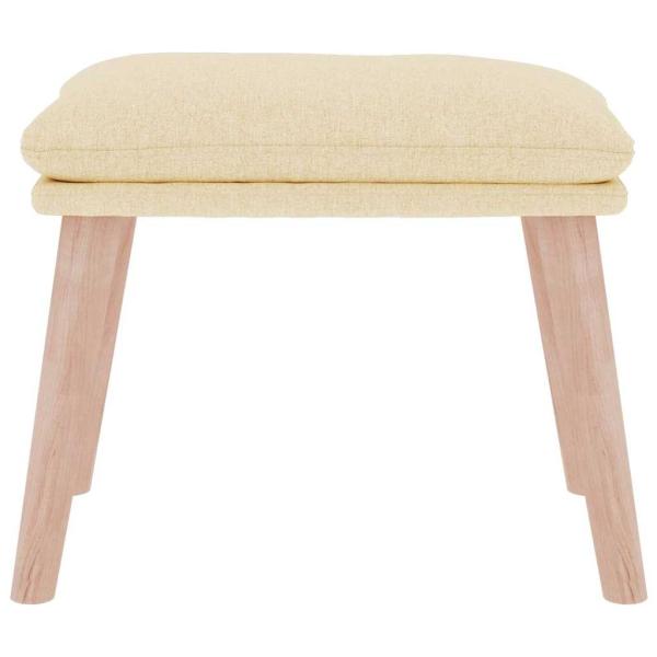Fußhocker Creme 45x29,5x35 cm Stoff