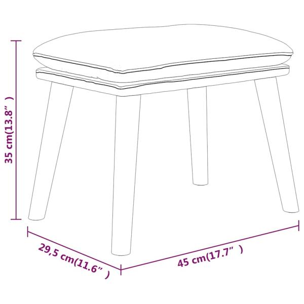 Fußhocker Blau 45x29,5x35 cm Stoff