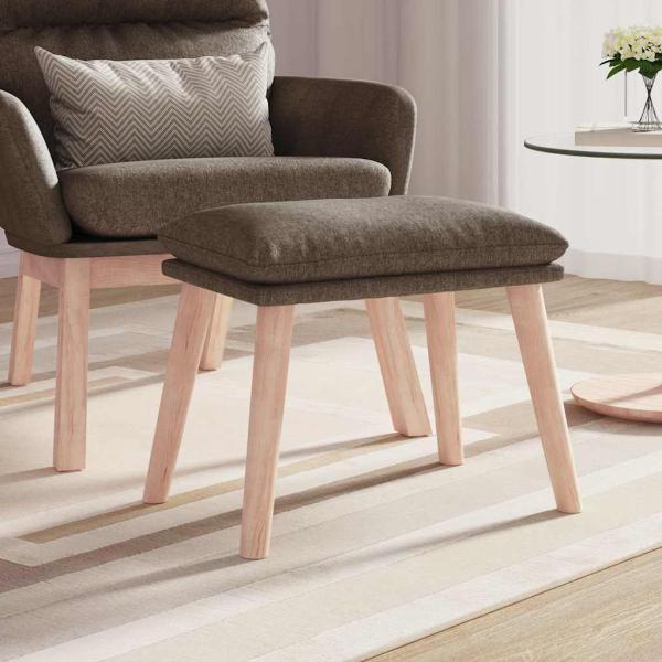 ARDEBO.de - Fußhocker Taupe 45x29,5x35 cm Stoff