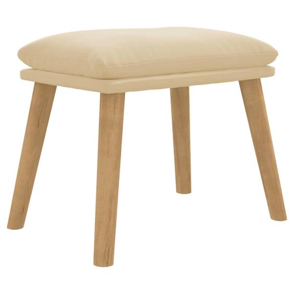 Fu?hocker Cremewei? 45x29,5x35 cm Samt