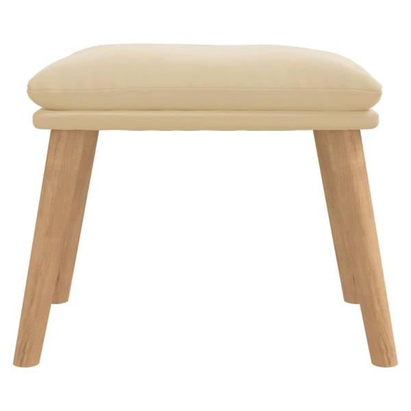 Fu?hocker Cremewei? 45x29,5x35 cm Samt
