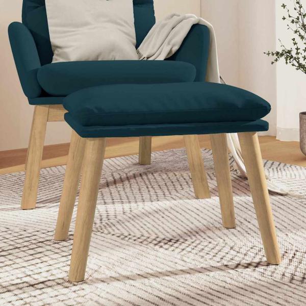 ARDEBO.de - Fußhocker Blau 45x29,5x35 cm Samt