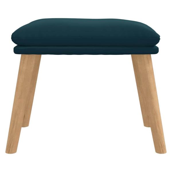 Fußhocker Blau 45x29,5x35 cm Samt