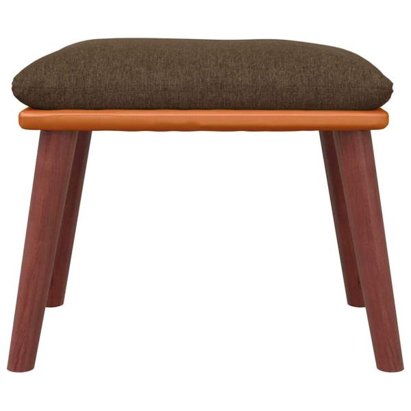Fußhocker Braun 45x29,5x35 cm Stoff und Kunstleder