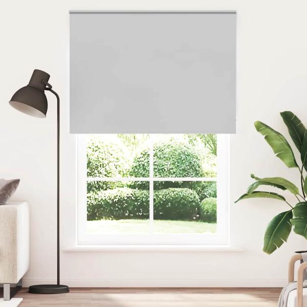 ARDEBO.de - Verdunkelungsrollo Hellgrau 150x230cm Stoffbreite 146,6cm