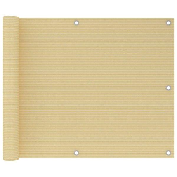 ARDEBO.de - Balkon-Sichtschutz Beige 75x300 cm HDPE
