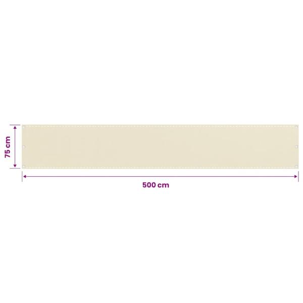Balkon Sichtschutz Creme 75x500 cm HDPE