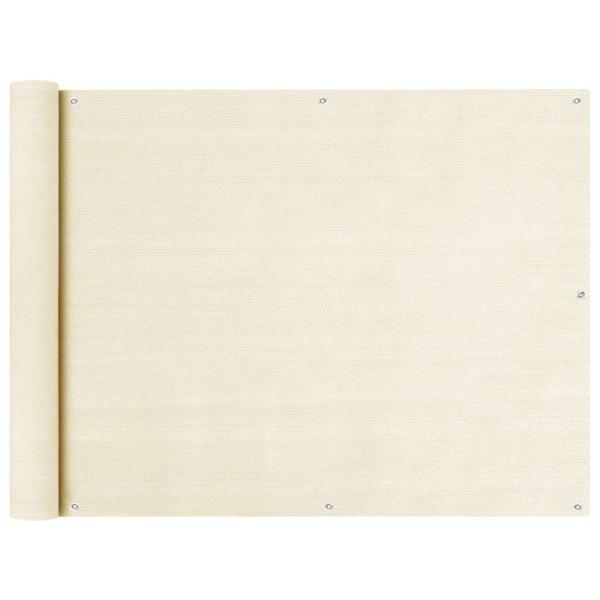 ARDEBO.de - Balkon Sichtschutz Creme 90x500 cm HDPE