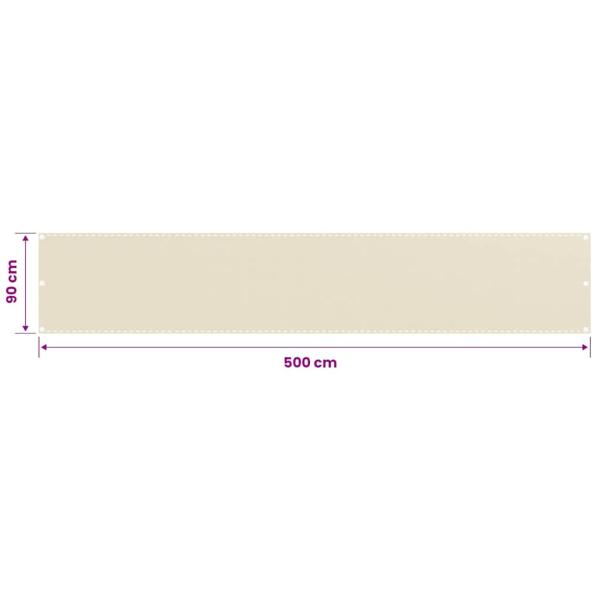 Balkon Sichtschutz Creme 90x500 cm HDPE
