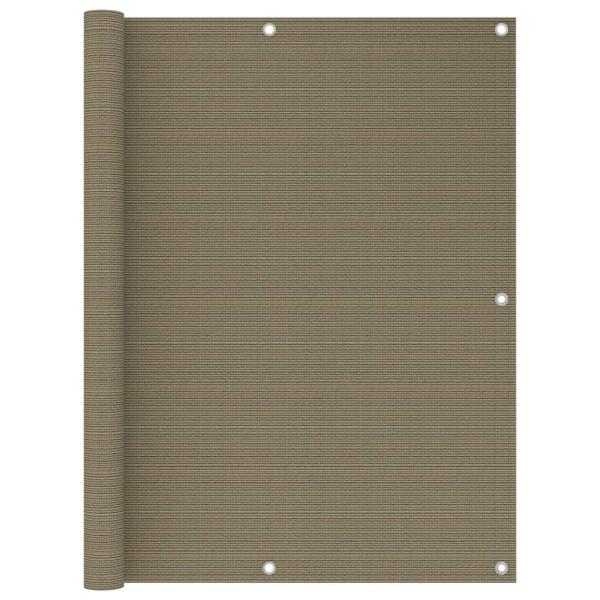 ARDEBO.de - Balkon-Sichtschutz Taupe 120x600 cm HDPE