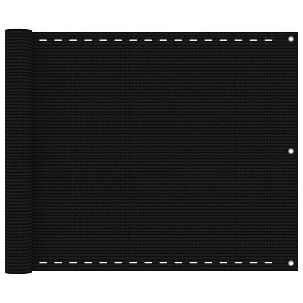 ARDEBO.de - Balkon-Sichtschutz Schwarz 75x300 cm HDPE