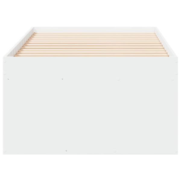 Tagesbett mit Schubladen ohne Matratze Weiß 75x190 cm