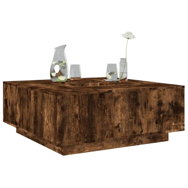 ARDEBO.de - Couchtisch Räuchereiche 100x100x40 cm Holzwerkstoff