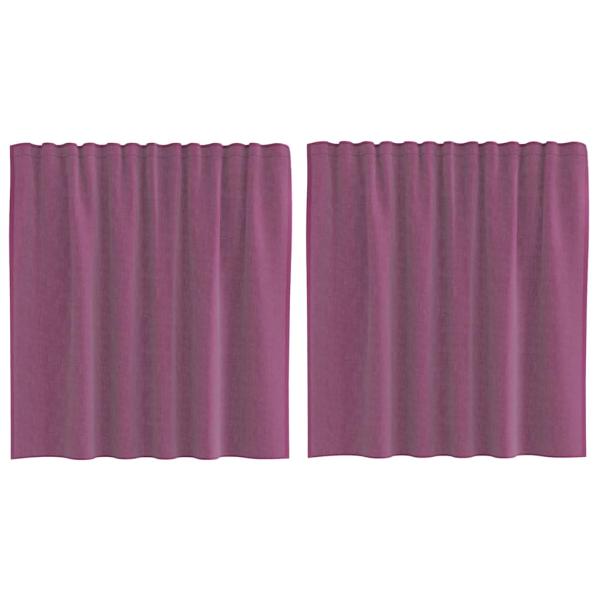 Voile Vorhänge mit Schlaufen 2 Stk. Lila 140x140 cm