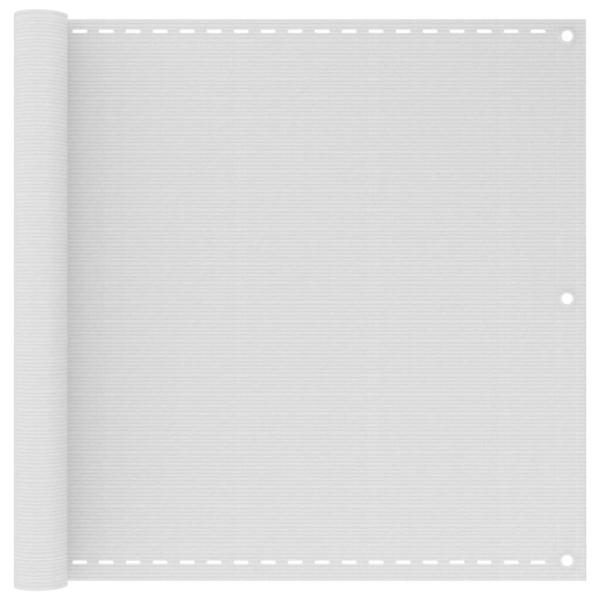 ARDEBO.de - Balkonsichtschutz HDPE 90x400 cm weiß