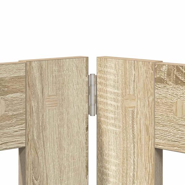 Klappbares Hundetor mit Ständern 2 stk. Sonoma-Eiche 200,5 cm