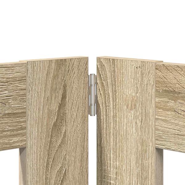 Klappbares Hundetor mit Ständern 2 stk. Sonoma-Eiche 120,5 cm