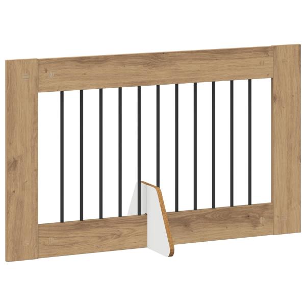 Klappbares Hundetor mit Ständern 2 stk. Artisan-Eiche 200,5 cm