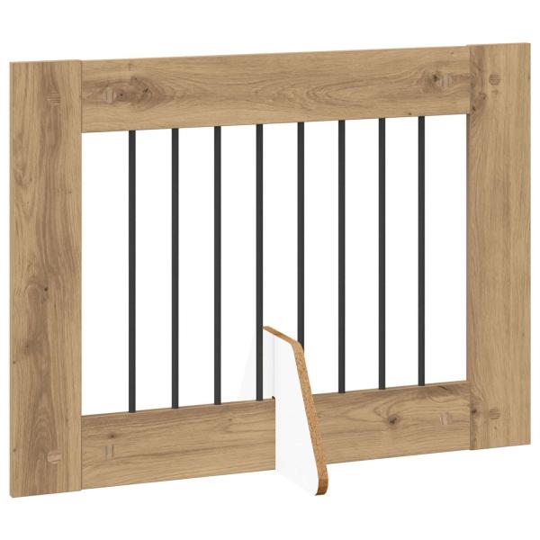 Klappbares Hundetor mit Ständern 2 stk. Artisan-Eiche 160,5 cm