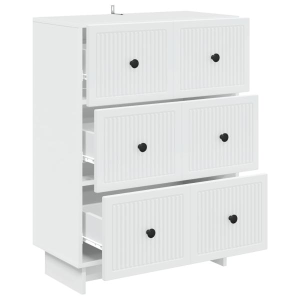 Schubladenschrank Weiß 66 x 34,5 x 90 cm Holzwerkstoff