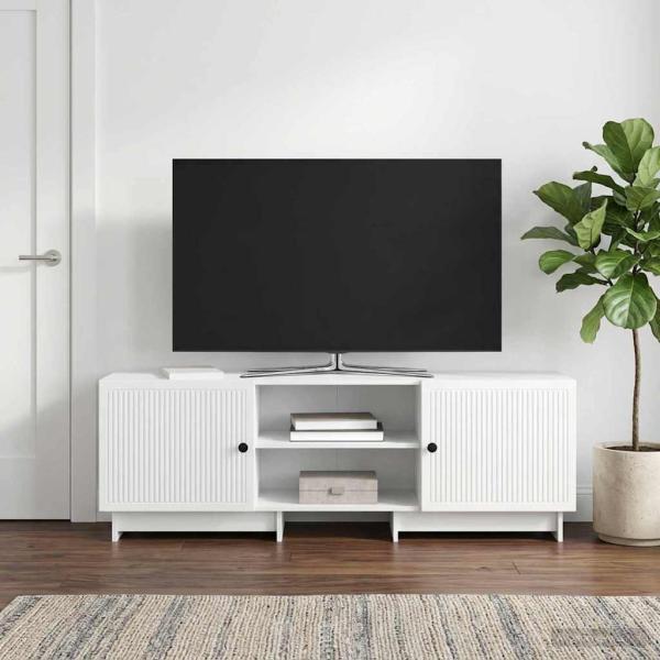 ARDEBO.de - TV-Schränk Weiß 150 x 31 x 50 cm Holzwerkstoff