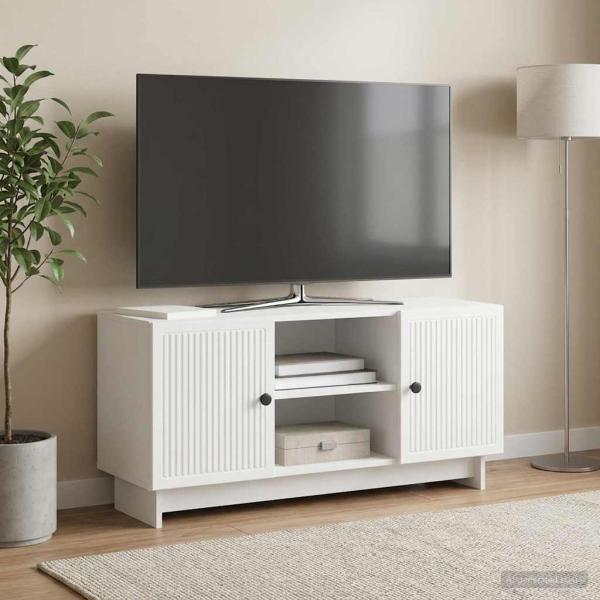 ARDEBO.de - TV-Schränk 102 x 34,5 x 50 cm Weiß Holzwerkstoff