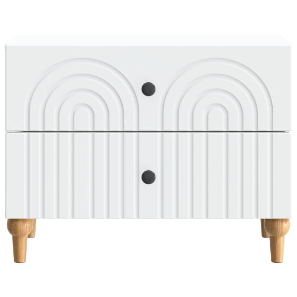 Nachttisch mit Schubladen Weiß 62 x 34,5 x 48 cm Holzwerkstoff