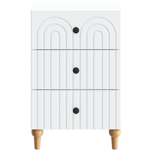 Nachttisch mit Schubladen Weiß 43x 41 x 66,5 cm Holzwerkstoff