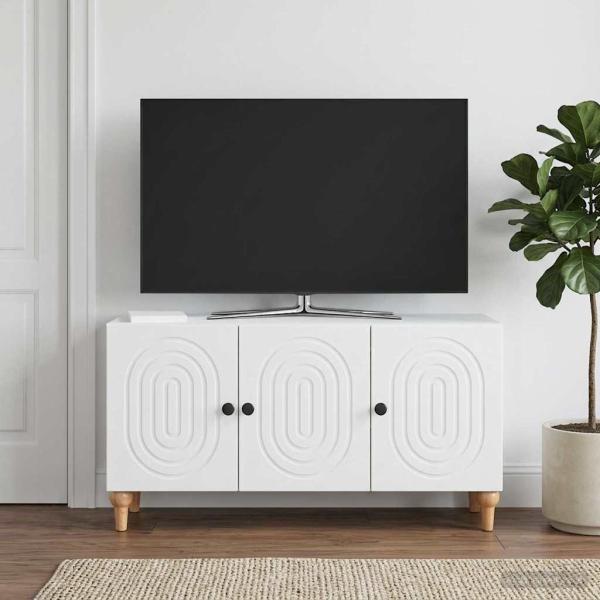 ARDEBO.de - TV-Schränk Weiß 99 x 34,5 x 50 cm Holzwerkstoff