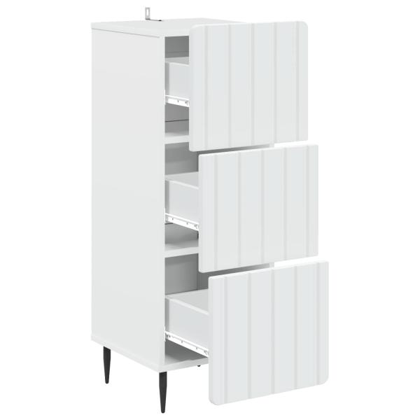 Schubladenschrank Weiß 33 x 34,5 x 92 cm Holzwerkstoff