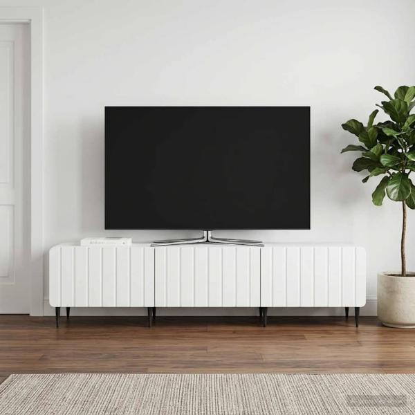 TV-Schränk mit Schubladen Weiß 147 x 34,5 x 32 cm Holzwerkstoff