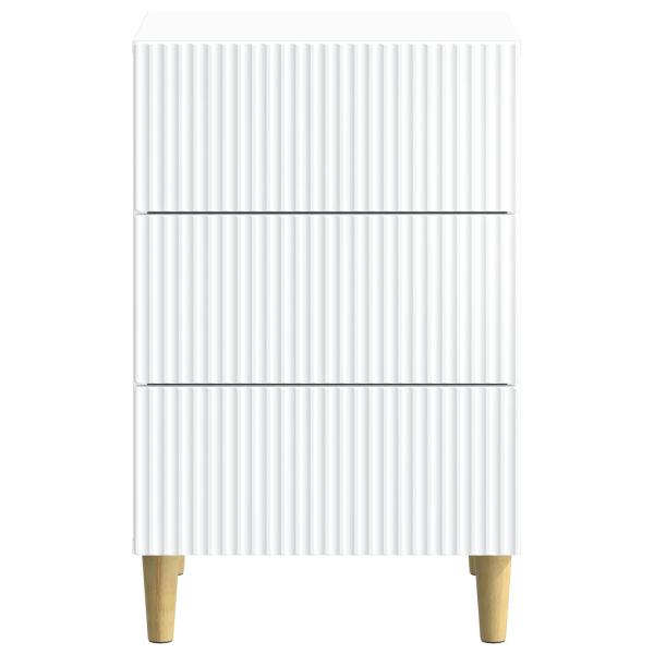Nachttisch mit Schubladen Weiß 43 x 41 x 66,5 cm Holzwerkstoff