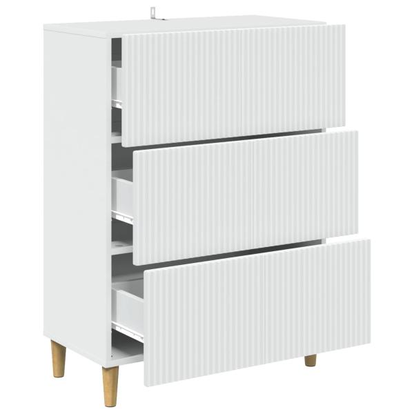 Schubladenschrank Weiß 66 x 34,5 x 90 cm Holzwerkstoff