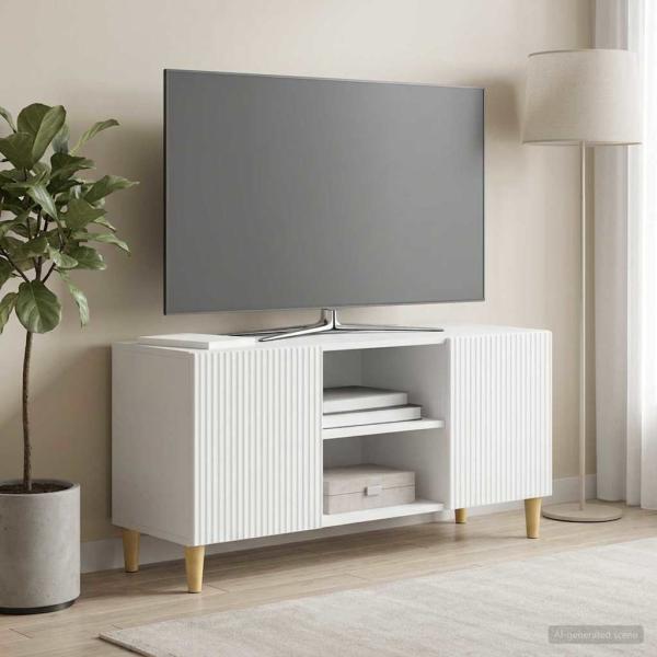 ARDEBO.de - TV-Schränk Weiß 102 x 34,5 x 50 cm Holzwerkstoff