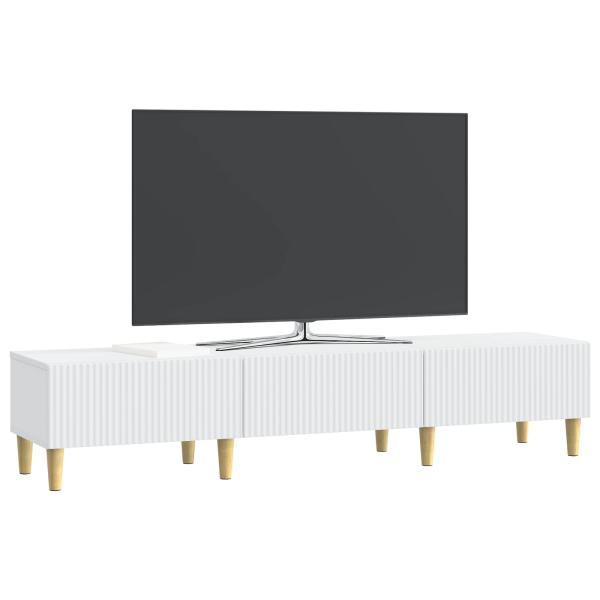 TV-Schränk mit Schubladen Weiß 147 x 34,5 x 30 cm Holzwerkstoff
